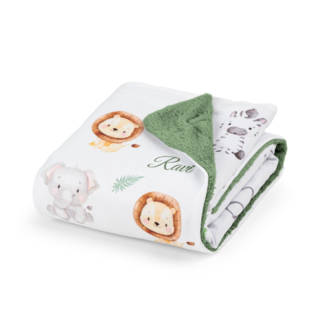 Manta bebê Saída de Maternidade Personalizada com o Nome do seu Bebê Verde,  menino e menina Cobertor Antialérgico Soft em Oferta na Shopee