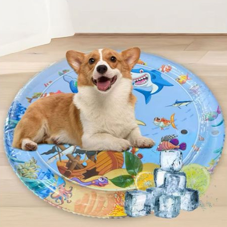 Tapete Gelado de Água Refrescante para Pets - Conforto térmico e diversão no Verão para cães e gatos