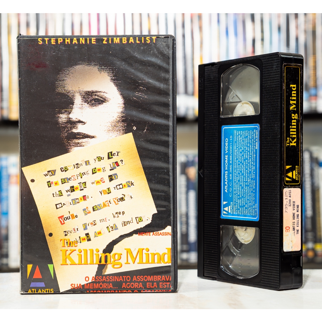 VHS The Killing Mind - LEGENDADO - Sthepanie Zimbalist - Original - Fita de Vídeo Filme - Atlantis Home Vídeo - Raro