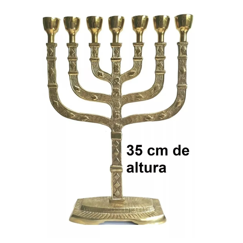 Candelabro Sete Pontas - Menorah  Grande BRONZE ##!