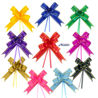 100 Laço Fácil Grande 30mm x 46cm Laço Pronto para Presente, Embalagens, Cestas e Decoração em Oferta na Shopee