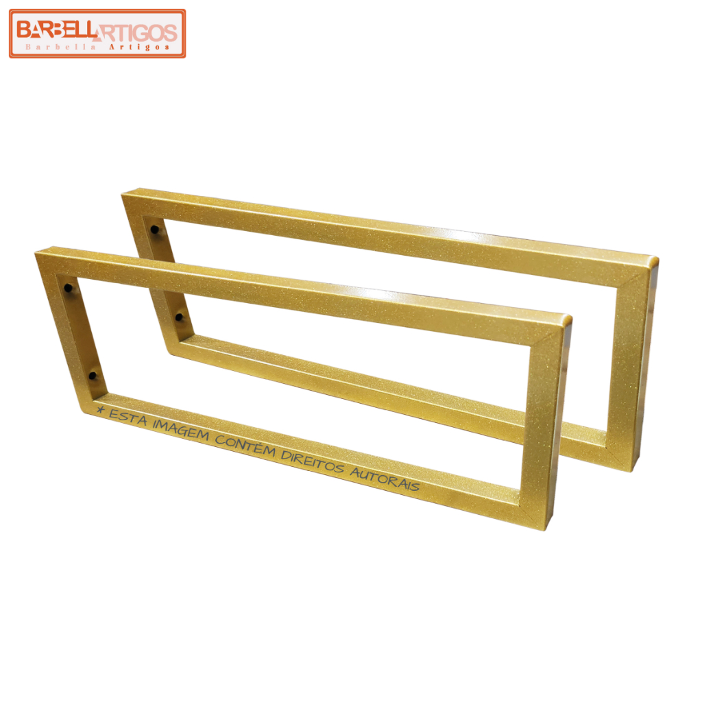 Estilo Industrial Unitário Dourado - Prateleira 30cm - 2 un.