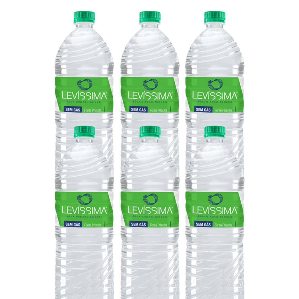 Água Mineral Sem Gás Levíssima 1,5Litros Fardo 6unidades