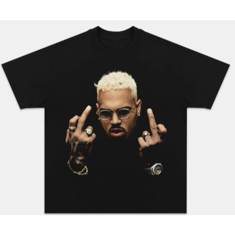 Camiseta  Artista Pop Chris Chris Brown Unissex Em Algodao