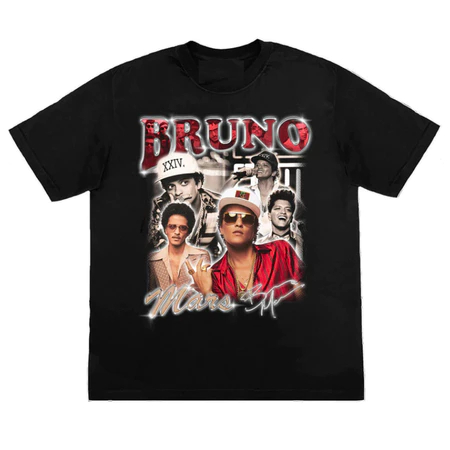 Camiseta Camisa Unissex Algodão Bruno Mars Estampada Musica Pop