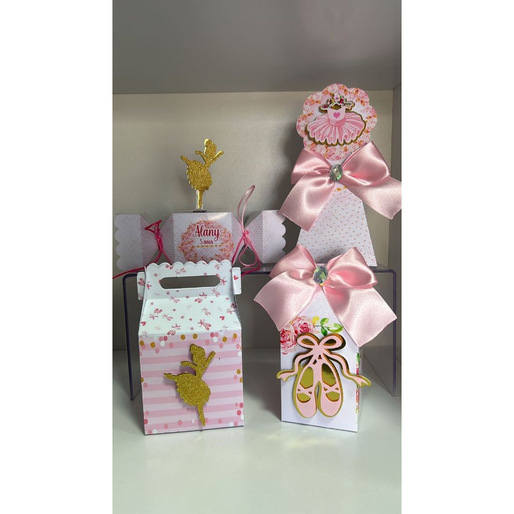 Kit Festa Lembrancinhas Bailarina / Caixinhas Personalizadas Bailarina / Mimo aniversário Bailarina