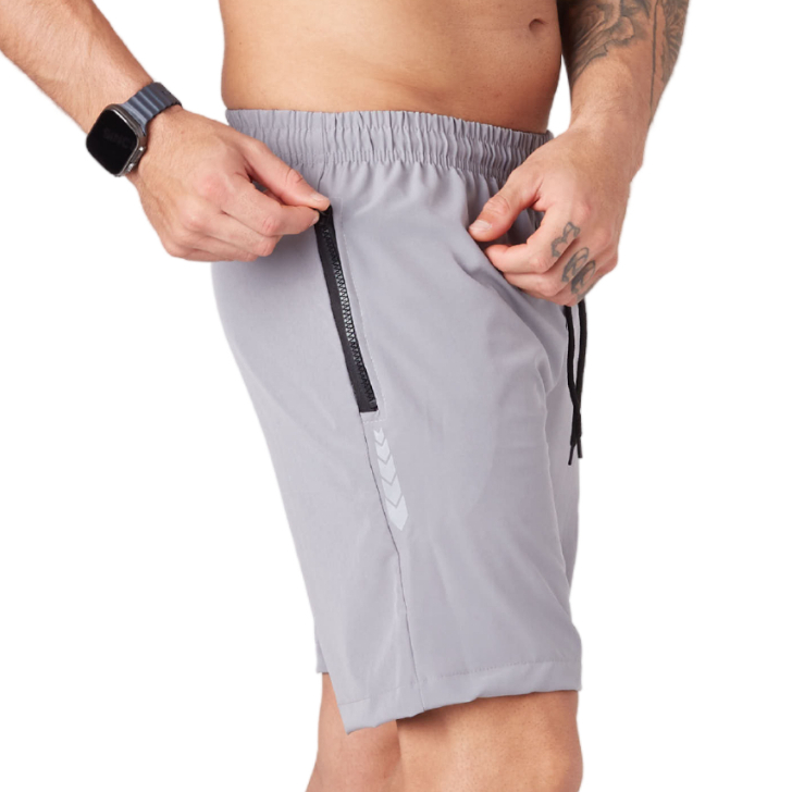 Bermuda masculina tactel para academia com elastano bolso com ziper alta qualidade
