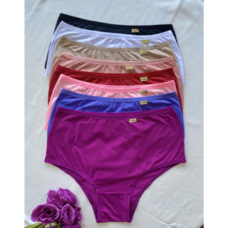 Kit Calcinhas Calçola Senhora Plus Size Hot Pants Conforto Cós Alto Cintura Alta em Oferta na Shopee
