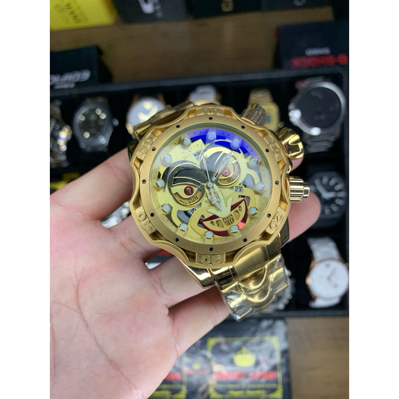 INVICTA JOKER EXCURSION DOURADO 52MM - A PROVA DÁGUA 10ATM