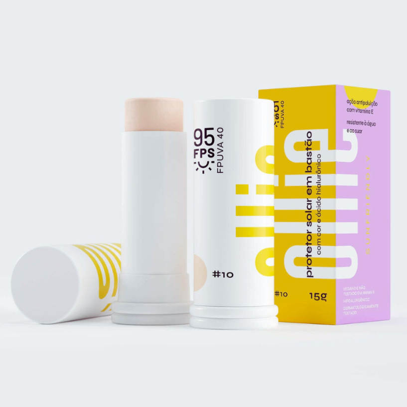 Protetor Solar em Bastão Ollie FPS95 Com Cor