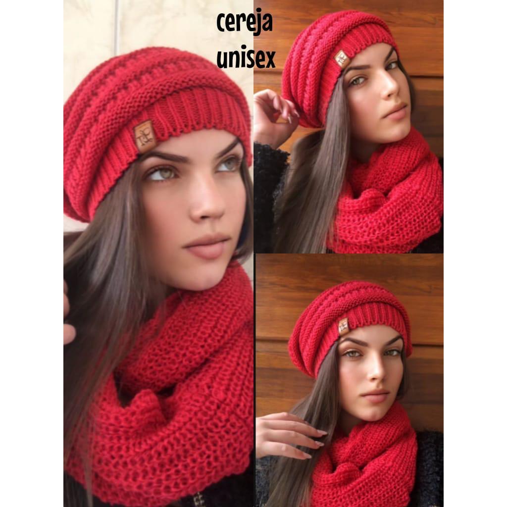 Kit Touca Unissex e Cachecol Tricot Inverno UNISEX em Oferta na Shopee