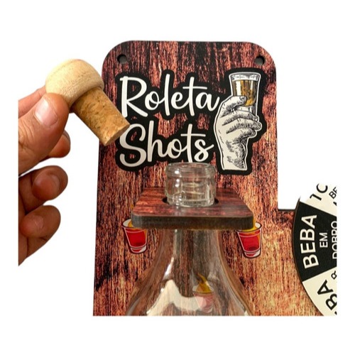 Pingometro Parede Porta Cachaça Roleta Divertida Shots