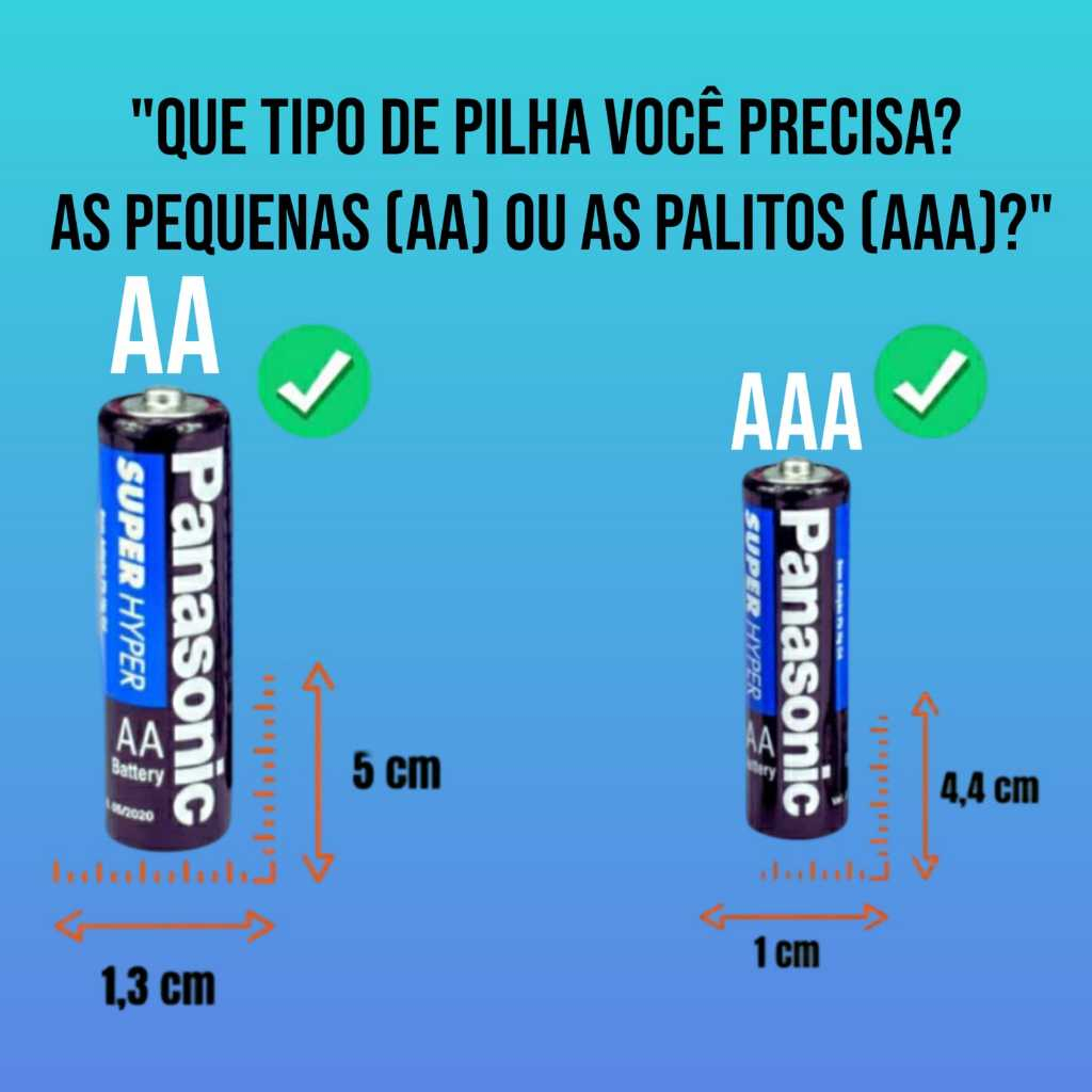 Panasonic  12, 16 ou 20 AA ou AAA pequenas ou Palito em Oferta na Shopee