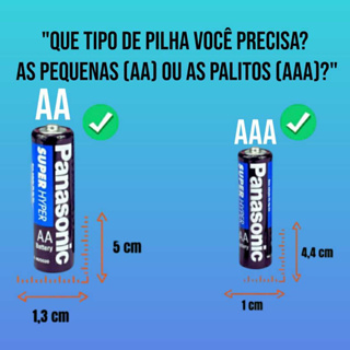Panasonic  12, 16 ou 20 AA ou AAA pequenas ou Palito em Oferta na Shopee
