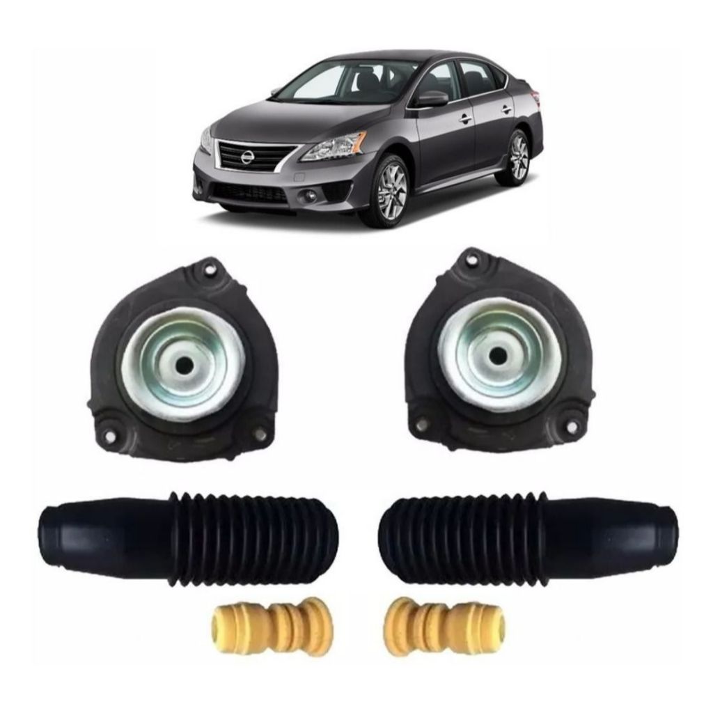 2 Coxim Batente Coifa Dianteiro Nissan Sentra 2014 2015 2016