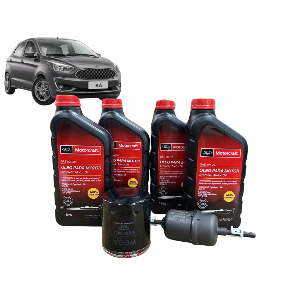 Kit Troca Óleo - 5w20 Motorcraft - Ford Ka 1.0 1.5 2017 em Diante