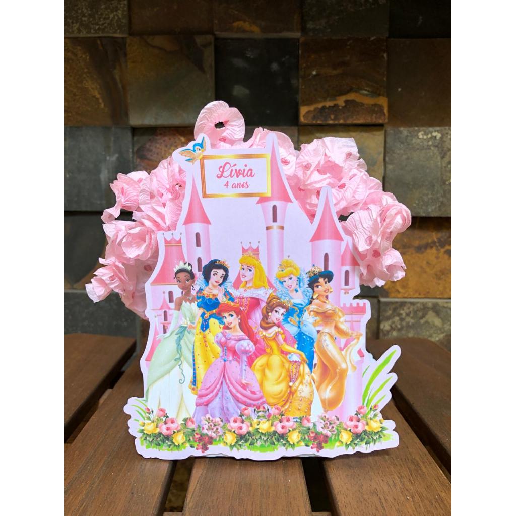 Centro de mesa Princesas | papelaria | decoração | enfeite de mesa | festa de aniversário | princesas | artigo de festa princesas