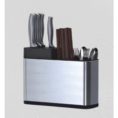 Porta Talher Talheres Escorredor Aço Inox Utensílios Cozinha Organizador Suporte Cepo Banc...