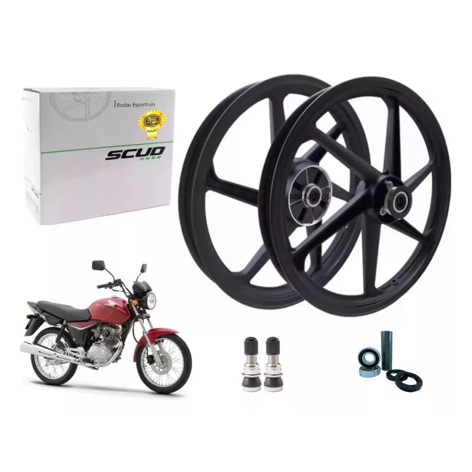 Roda Liga Leve Cg 150 Titan 04 À 2013 Freio A Disco Scud Par