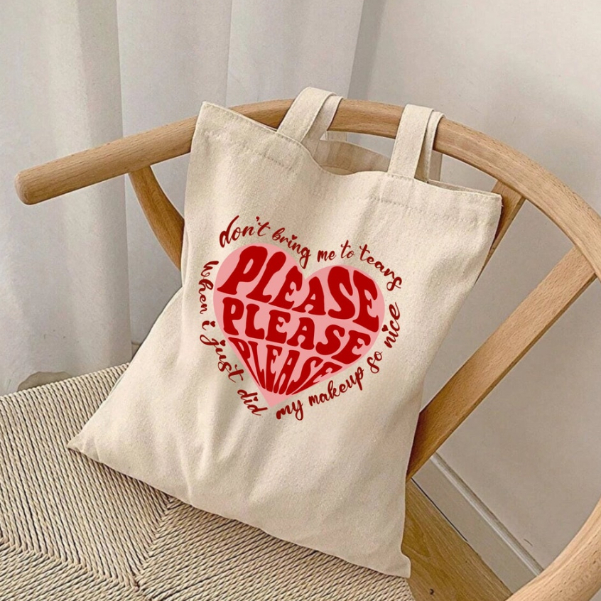 Bolsa Sacola Ecobag Please Please Sabrina Carpenter  I em Oferta na Shopee