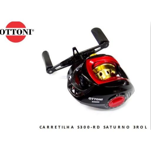 Carretilha de pesca  3 rolamentos Ottoni carretel em alumínio