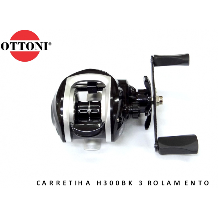 Carretilha de pesca  Ottoni 3 rolamentos 10kg drag H300 Carretel em alumínio