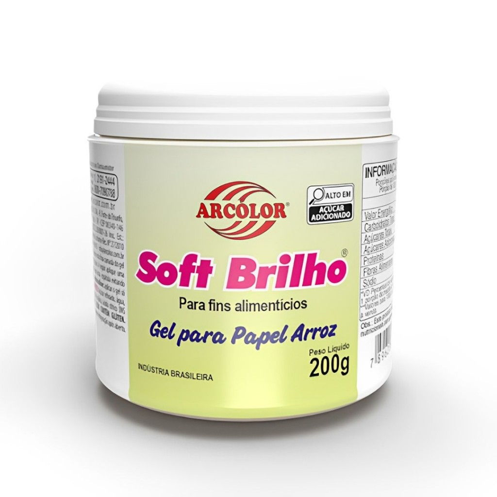 Gel Para Papel Arroz Soft Brilho 200g Arcolor