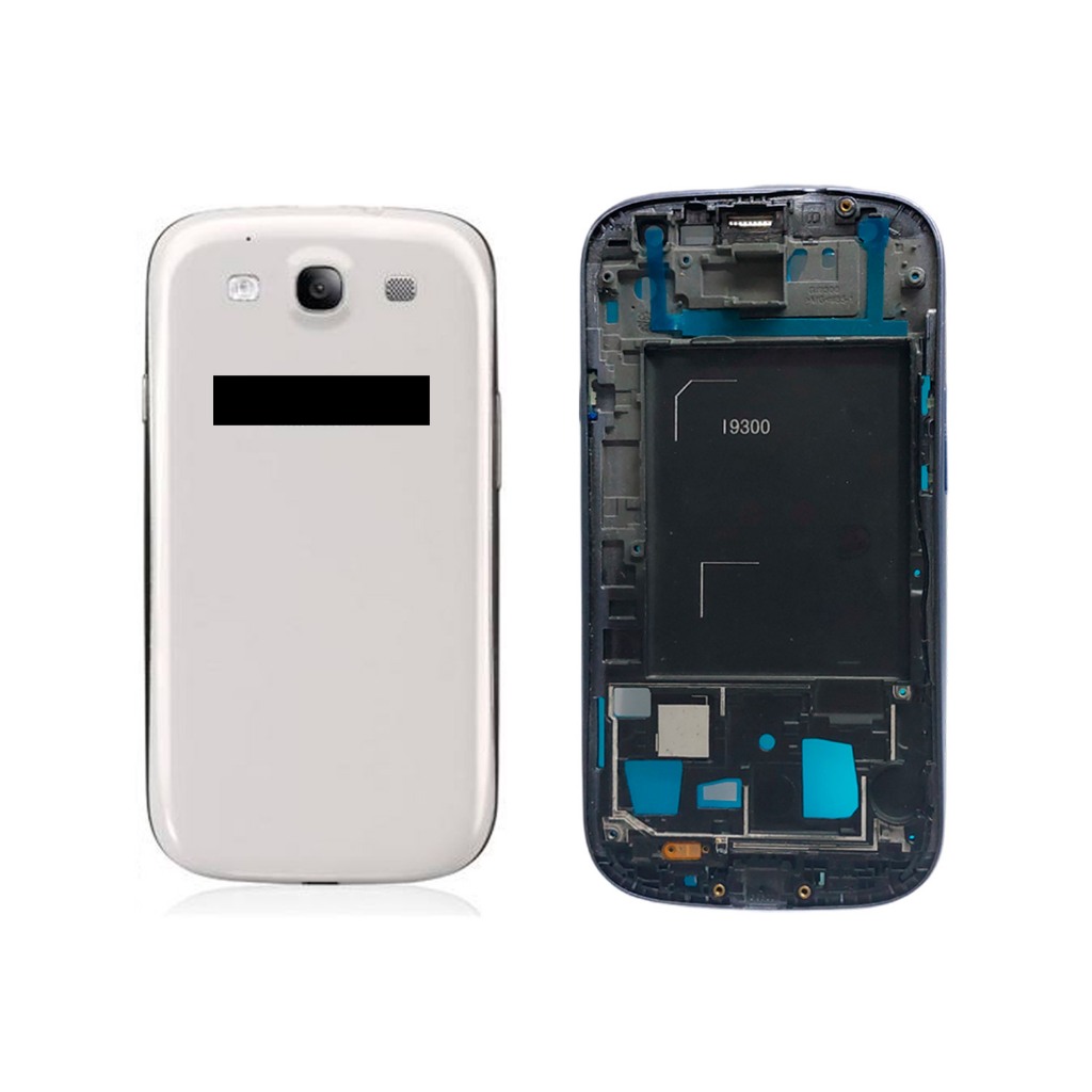 Carcaça completa Tampa + Chassi aro lateral Compativel Galaxy S3 GT-i9300 C/ Botão home