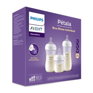 Kit 3un Mamadeira Avent Pétala 125ml-260ml-330ml em Oferta na Shopee