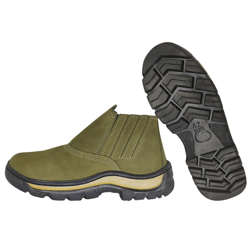 Bota Botina Nobuck Seguranca Trabalho Epi Couro Bico PVC Macia Confortavel Masculin Country 36 ao 43