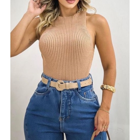 Cropped Tricot Modal / Blusa Regatinha Trico / Tendência Verão / Blusinha Regata / Moda Blogueira