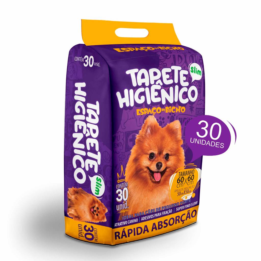 Tapete Higiênico Espaço De Bicho 30 Unidades 60x60 em Oferta na Shopee