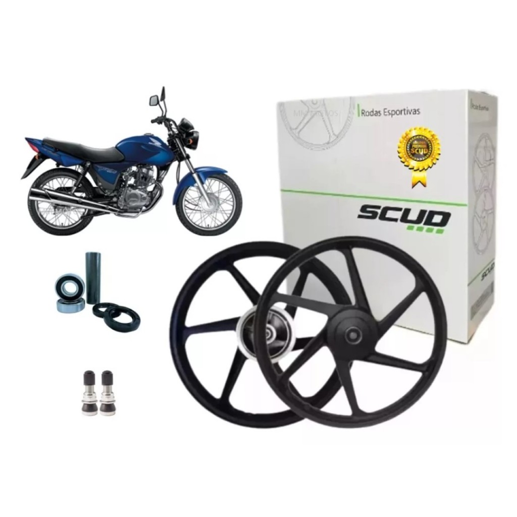 Roda Liga Leve Cg 150 Titan 04 À 2013 Tambor Lona Scud Par