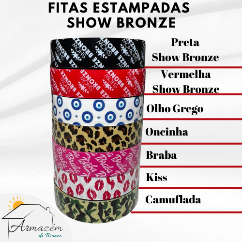 10 Fitas para Bronzeamento 20m x 18mm - Show Bronze Fixy em Oferta na Shopee