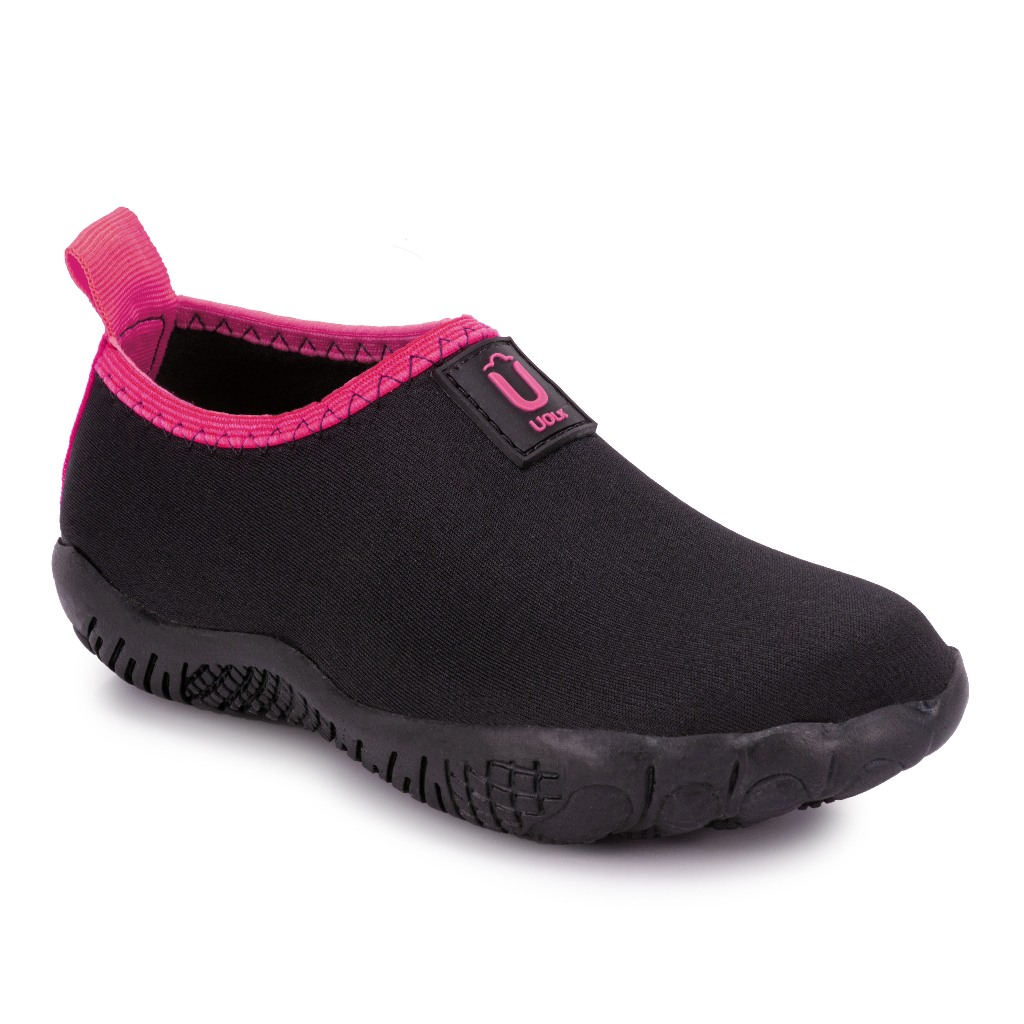 Sapatilha Infantil antiderrapante Preto com Pink