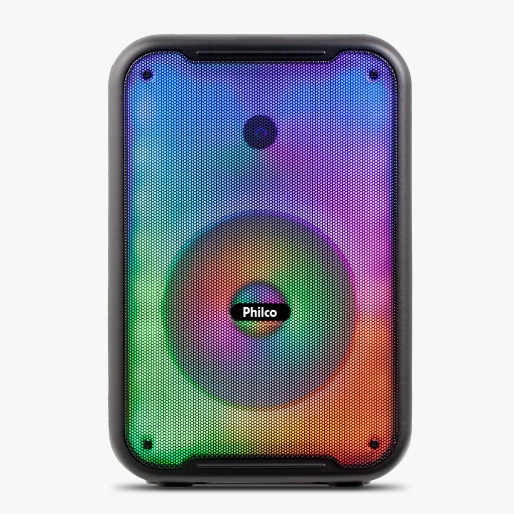 Caixa de Som Amplificada Philco Pcx3800 250w – Som Potente Iluminação Flash Lights