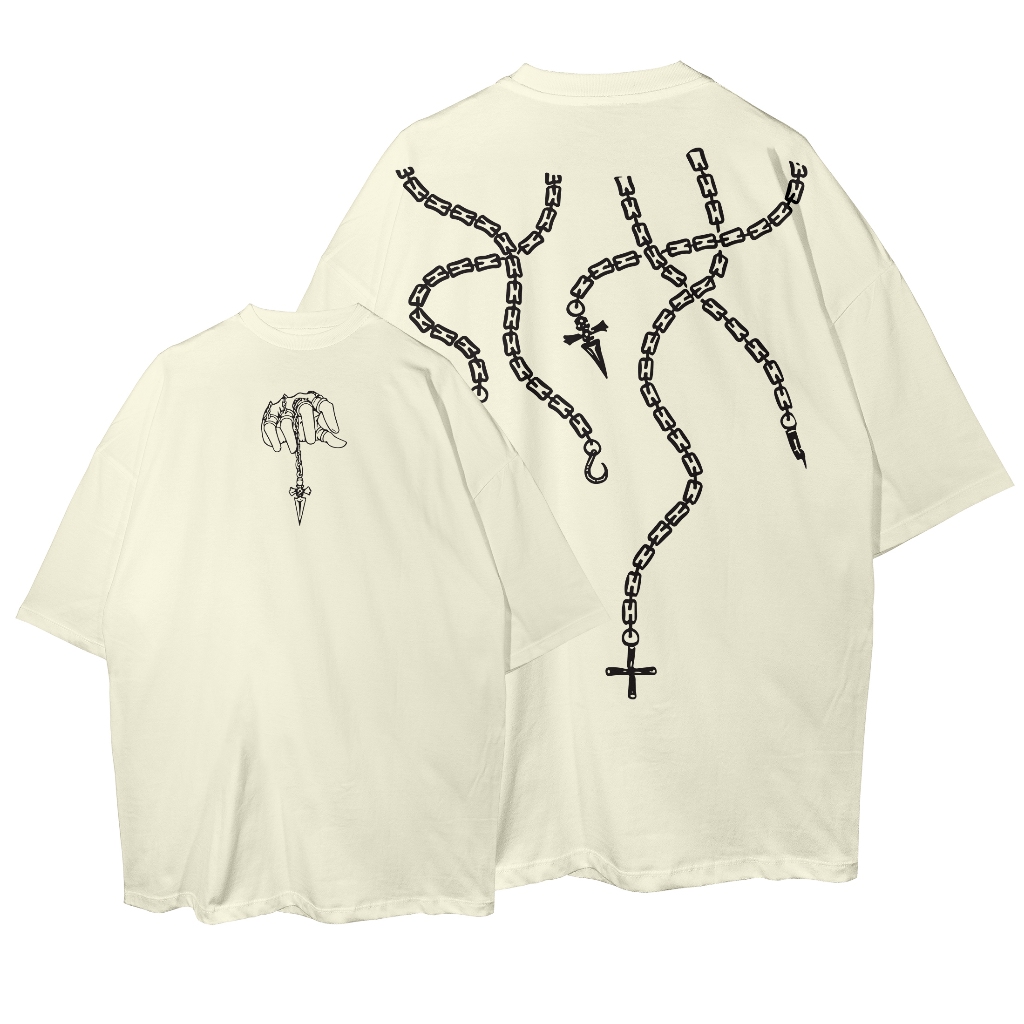 Camiseta Oversized Kurapika Chains Correntes HxH Streetwear Camisa Unissex em Oferta na Shopee