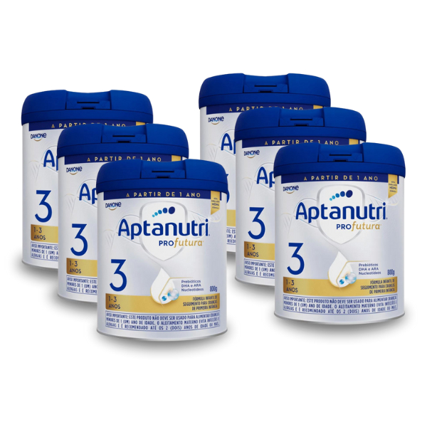Kit 6x Fórmula Infantil Aptanutri Profutura 3 Danone Lata De 800g em Oferta na Shopee