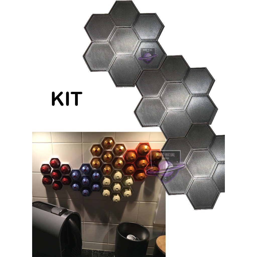 Suporte Porta Capsulas Nespresso Colmeia - Organizador de Cafeteira Elétrica