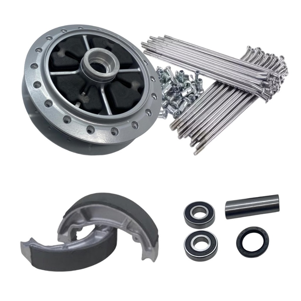 Kit Cubo Roda Traseira Completo + Raio 4mm CG Fan Titan Start 150