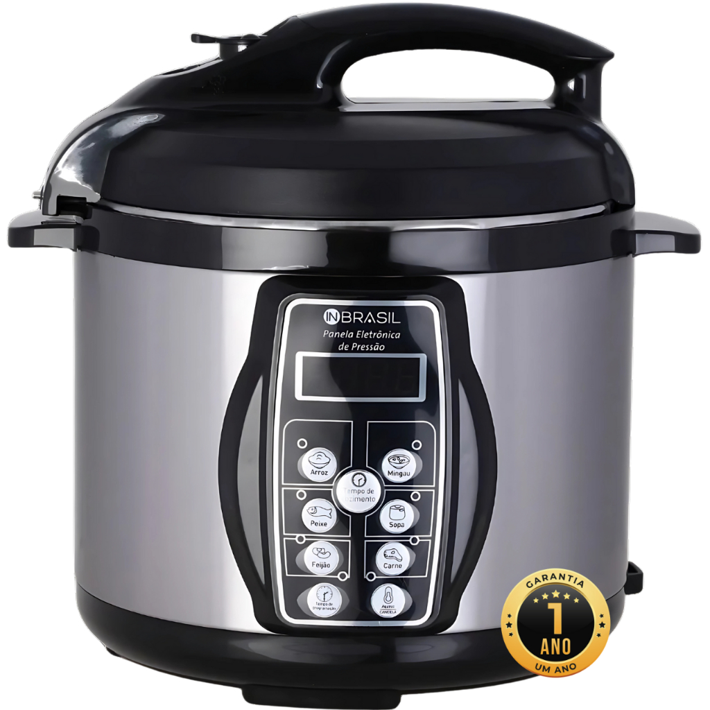 Imagem Panela De Pressão Elétrica multifuncional Inox - 4 Litros - In Brasil
