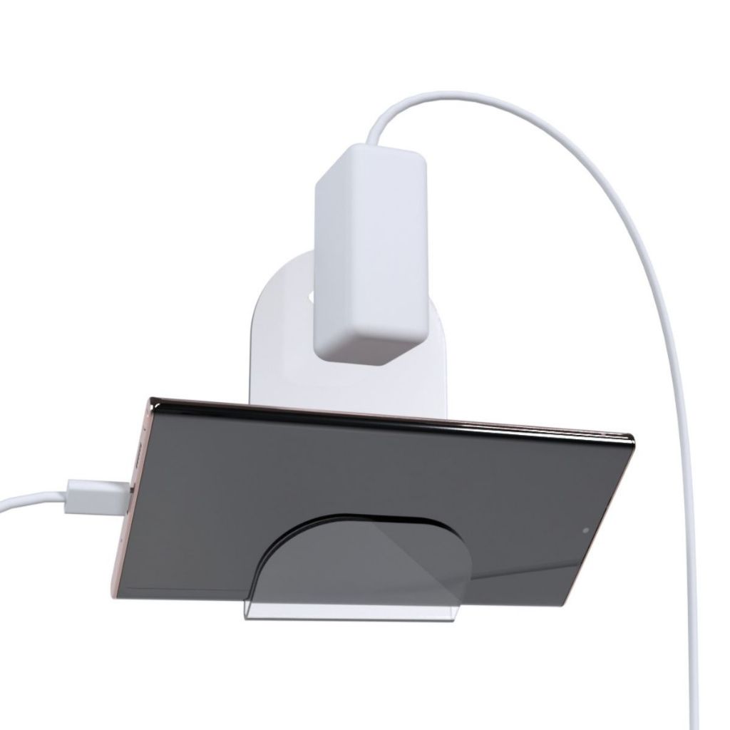 Suporte Stand de Tomada para Carregar Celular Smartphone na Parede