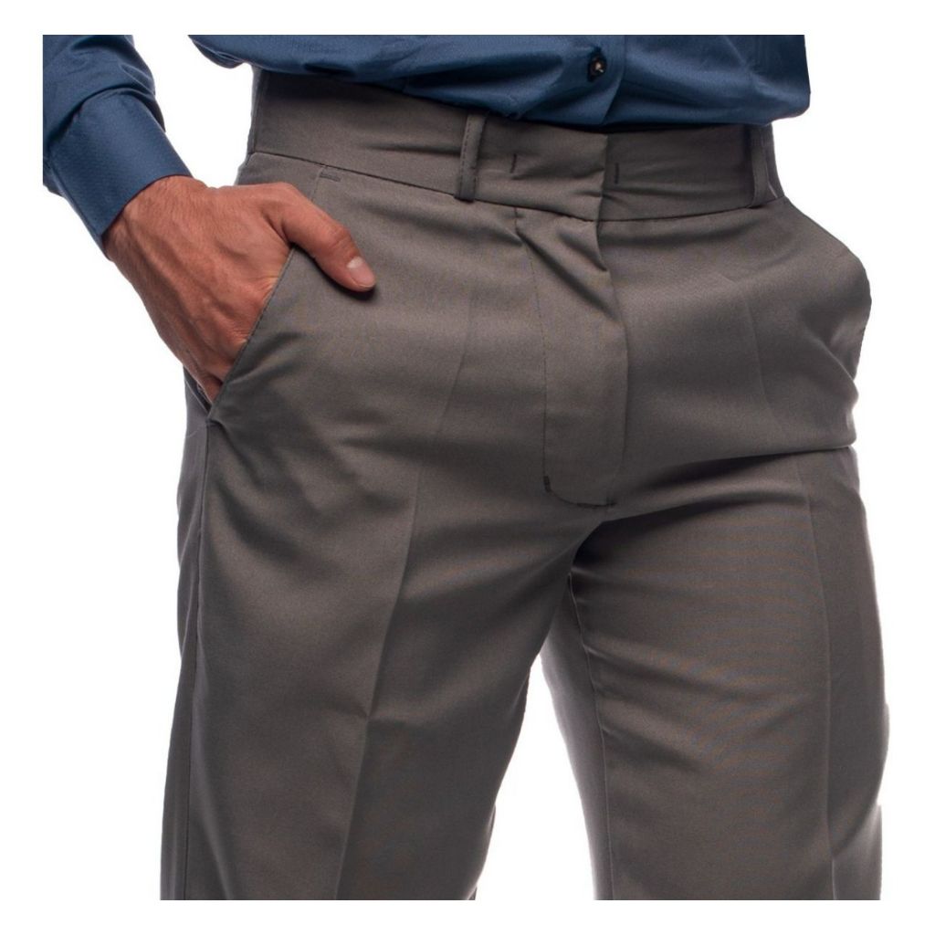 Calça Social Masculina Tradicional Tecido Panama Grosso Top