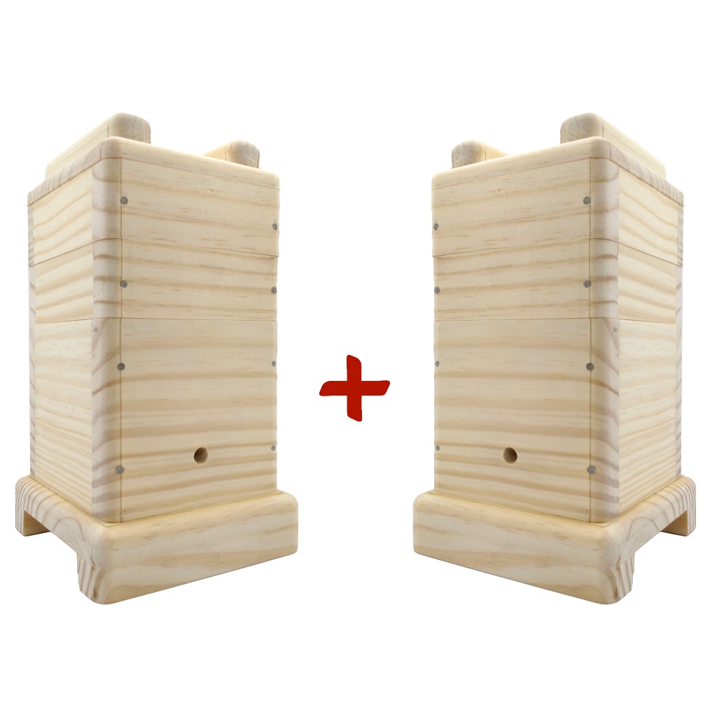 2 Caixa Para Abelha Jatai 12x12 com encaixe e acetato