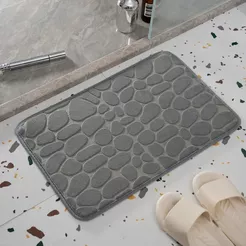 1/2/3 pecasTapete Soft Antiderrapante para Banheiro, Sala e Quarto com Diversas Cores 40cm x 60cm