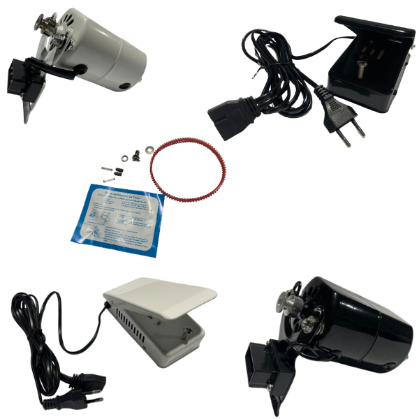 Motor e Pedal 110V/220V Máquina Costura Doméstica Completo Singer Elgin e Vigorelli
