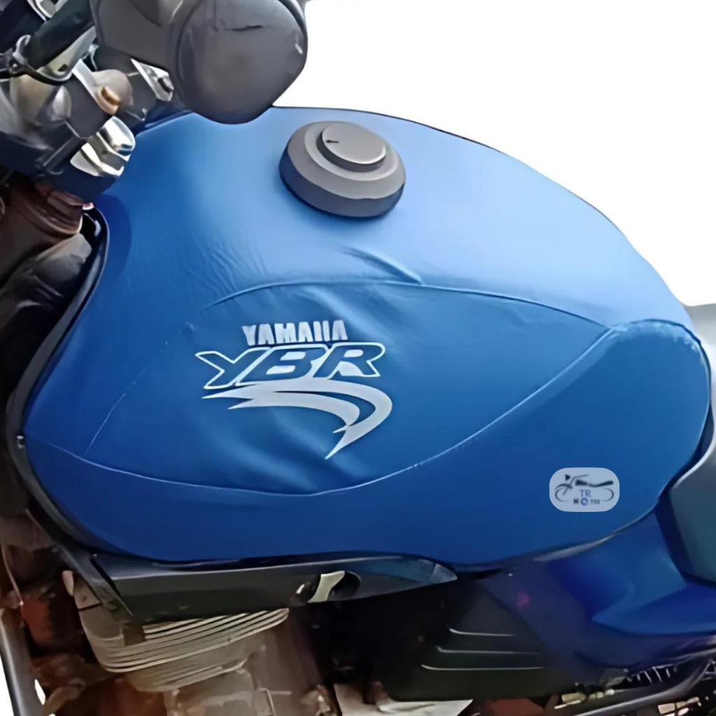 Capa De Tanque Moto Ybr 125 2000/2001/2002/2003/2004/2005/2006/2007/2008 Azul