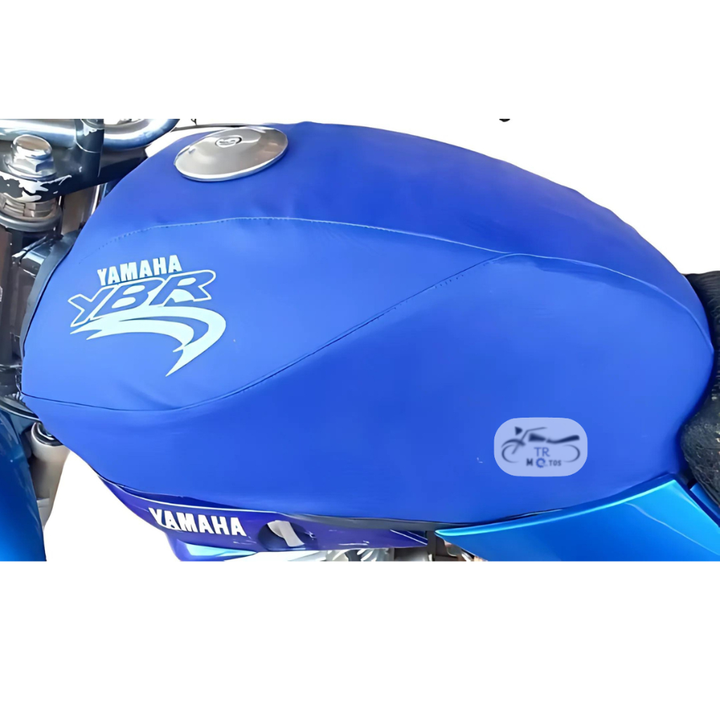 Capa Tanque  Moto Ybr 125 2000/2001/2002/2003/2004/2005/2006/2007/2008 Azul