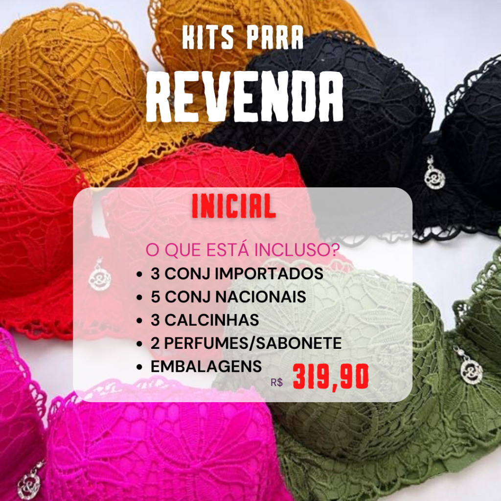 ZED GRINGAS KIT LUXO REVENDA COM 13 PECAS ATACADO REVENDA CALCINHA CONJUNTO