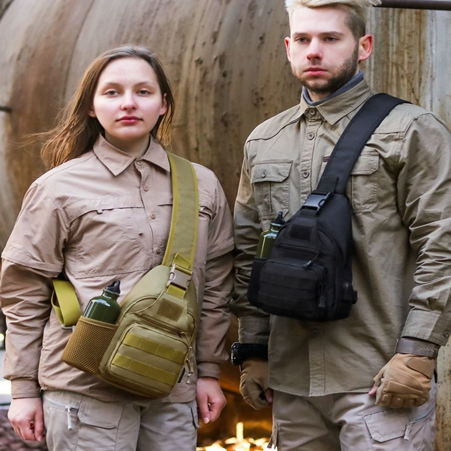 Bolsa De Ombro Triangular Militar Camping Mochila Masculina em Oferta na Shopee